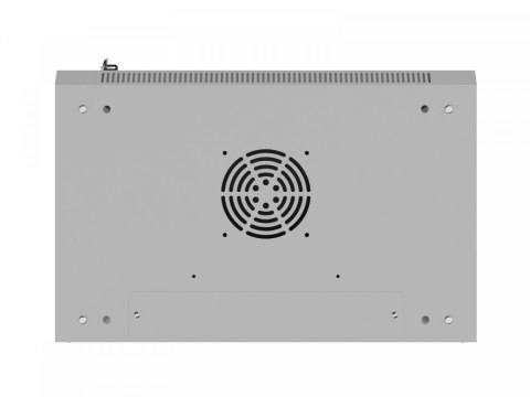 Szafa instalacyjna rack wisząca 19 cali 12U 540x350 szara drzwi przeszklone (flat pack)