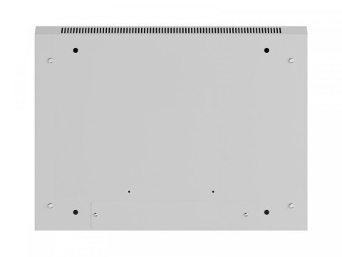 Szafa instalacyjna rack wisząca 19 cali 4U 600x450 szara drzwi metalowe (flat pack)
