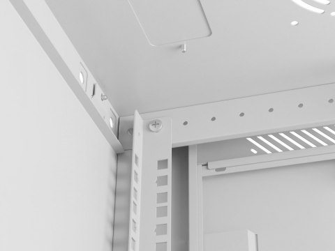 Szafa instalacyjna rack wisząca 19 cali 6U 600x600 szara drzwi perforowane (flat pack)