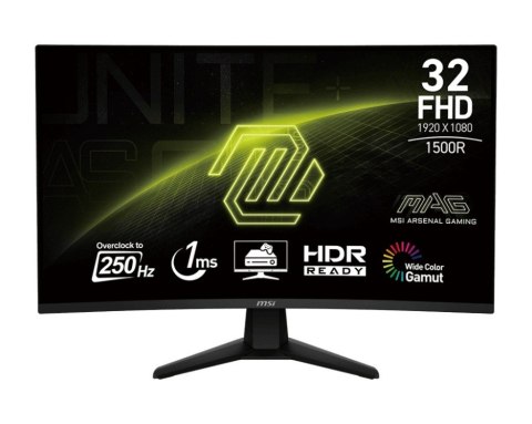 Monitor 31.5 cala MAG 32C6X LED/FHD/Curved/250Hz/czarny