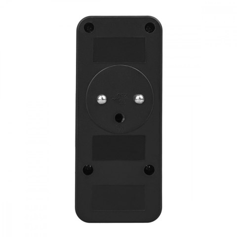 Rozdzielacz na 3 gniazdka MCE248 F/B 2xUSB-A 2xUSB-C czarny