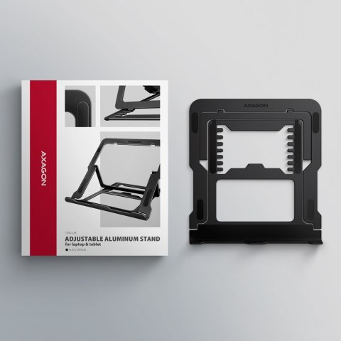 STND-LAB Podstawa do laptopów aluminiowa 10-17,3 cala 8 regulowanych pozycji, Czarna