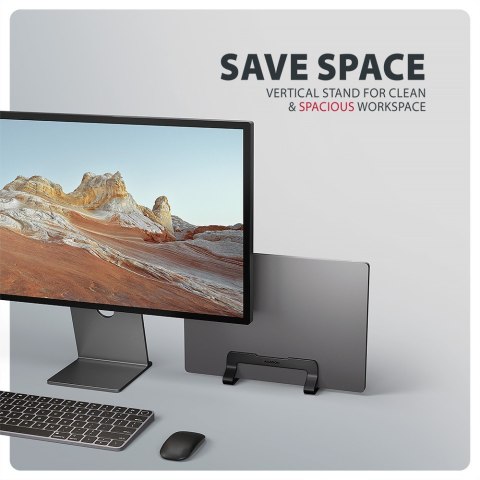 STND-VB Podstawa do laptopów aluminiowa 10-17,3 cala pionowa, Czarna