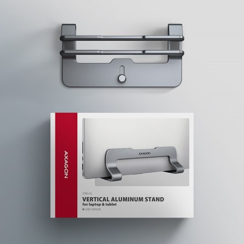 STND-VG Podstawa do laptopów aluminiowa 10-17,3 cala pionowa, Szara
