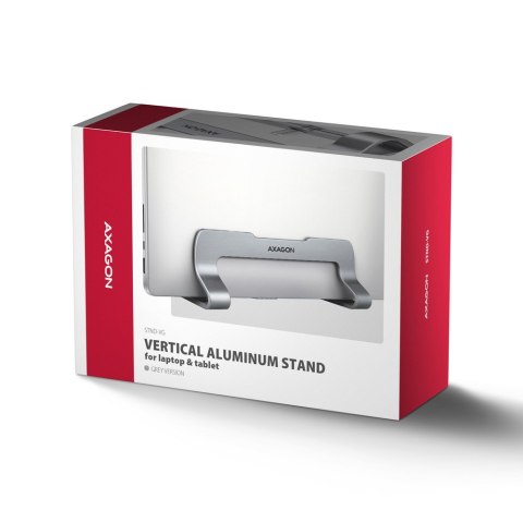 STND-VG Podstawa do laptopów aluminiowa 10-17,3 cala pionowa, Szara