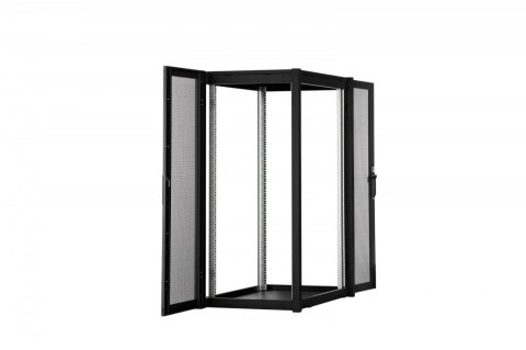 Szafa sieciowa stojąca Hyper Pro 19" 26U rack 600x1000, drzwi przód perforacja, czarna 1000kg