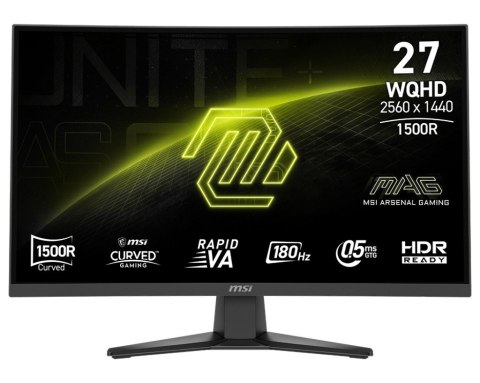 Monitor MAG 275CQF E18 27 cali LED/WQHD/LED/Curved/180Hz/czarny