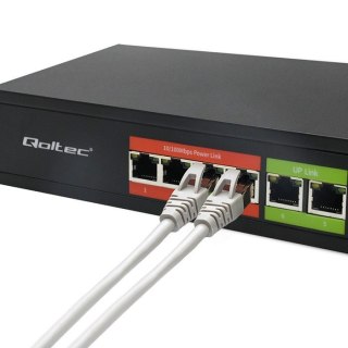 Przełącznik sieciowy SWITCH FAST Ethernet PoE | 4x RJ45 | 2x RJ45 Uplink | 65W | 10/100Mb/s