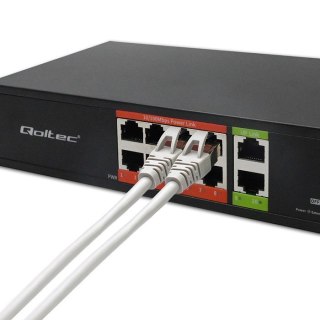 Przełącznik sieciowy SWITCH FAST Ethernet PoE | 8x RJ45 | 2x RJ45 Uplink | 120W | 10/100 Mb/s