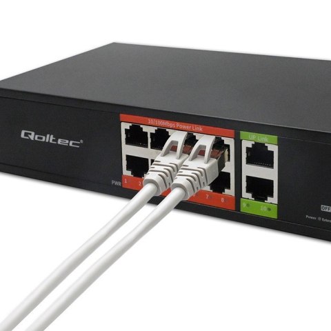 Przełącznik sieciowy SWITCH FAST Ethernet PoE | 8x RJ45 | 2x RJ45 Uplink | 120W | 10/100 Mb/s